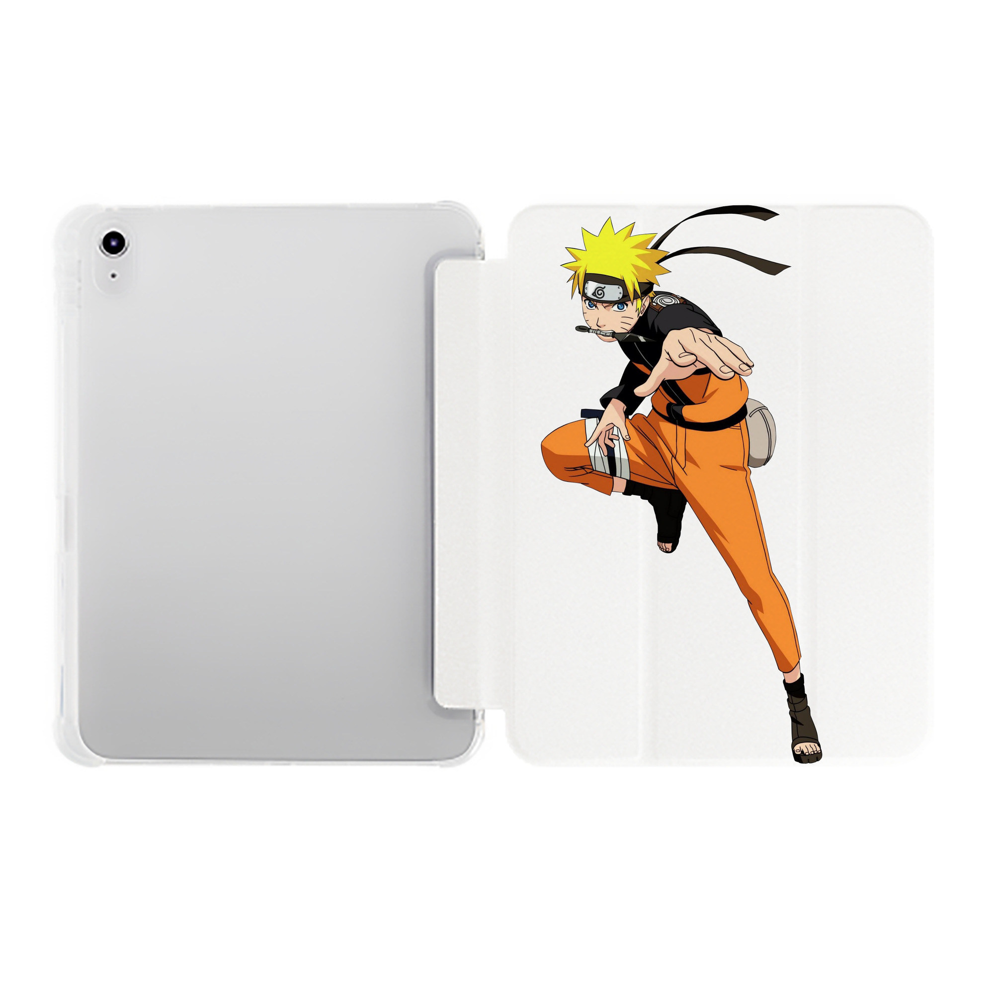 （画像用） NARUTO -ナルト- うずまき ナルト Uzumaki Naruto IPad ケース ペン収納付き 三つ折りスタンド PUレザー×シリコン 対応機種9.5/10.5/10.9インチ